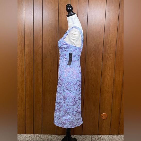 Aidan Mattox Metallic Floral Jacquard Dress size 2 - Picture 7 of 11